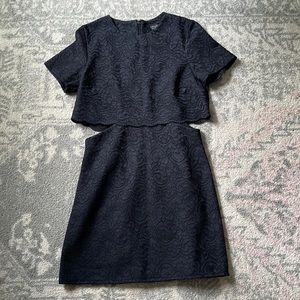 Black Topshop Jacquard Dress